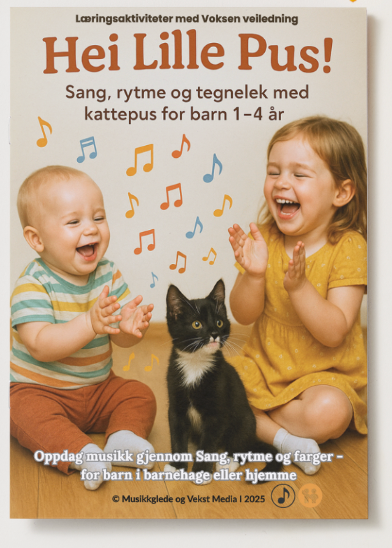 🇧🇻 Hei lille Pus! Et kreativt hefte for: Lærings aktiviteter med voksen veiledning 1 - 4 år! Lastes ned som PDF, og skrives enkelt ut hjemme, barnehagen eller skolen