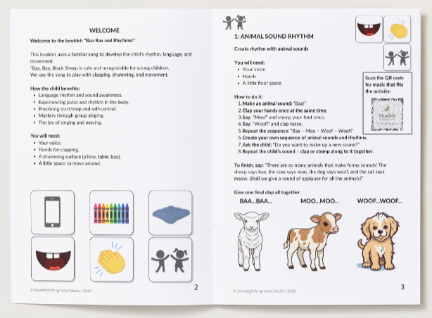 Baa, Baa and Rhythms – Music Activities for Ages 1-6 (PDF)