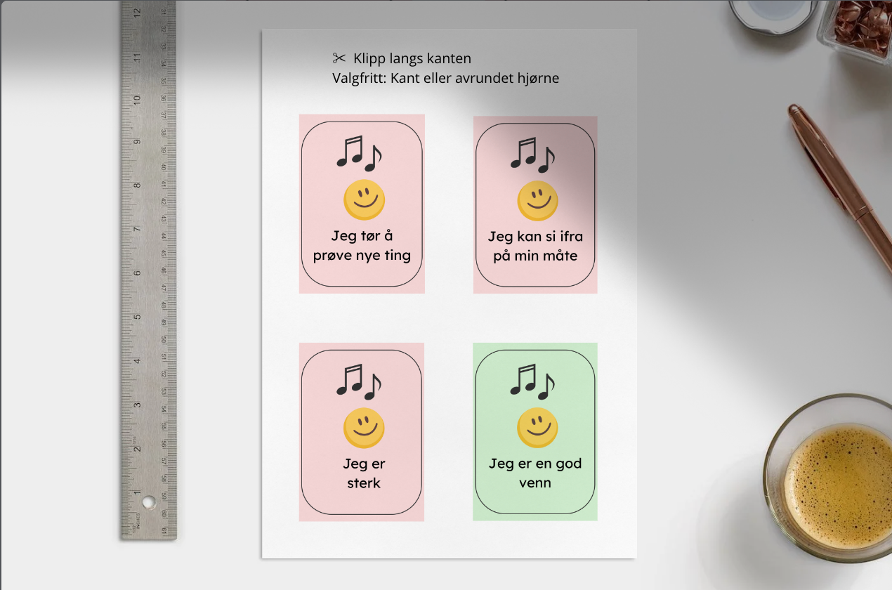 🇳🇴 "26 Affirmasjonskort for barn – styrker små hjerter 💖 (PDF)"/ 🇬🇧 " 26 Affirmation Cards for Children - Strengthen Little Hearts 💖 (PDF)"