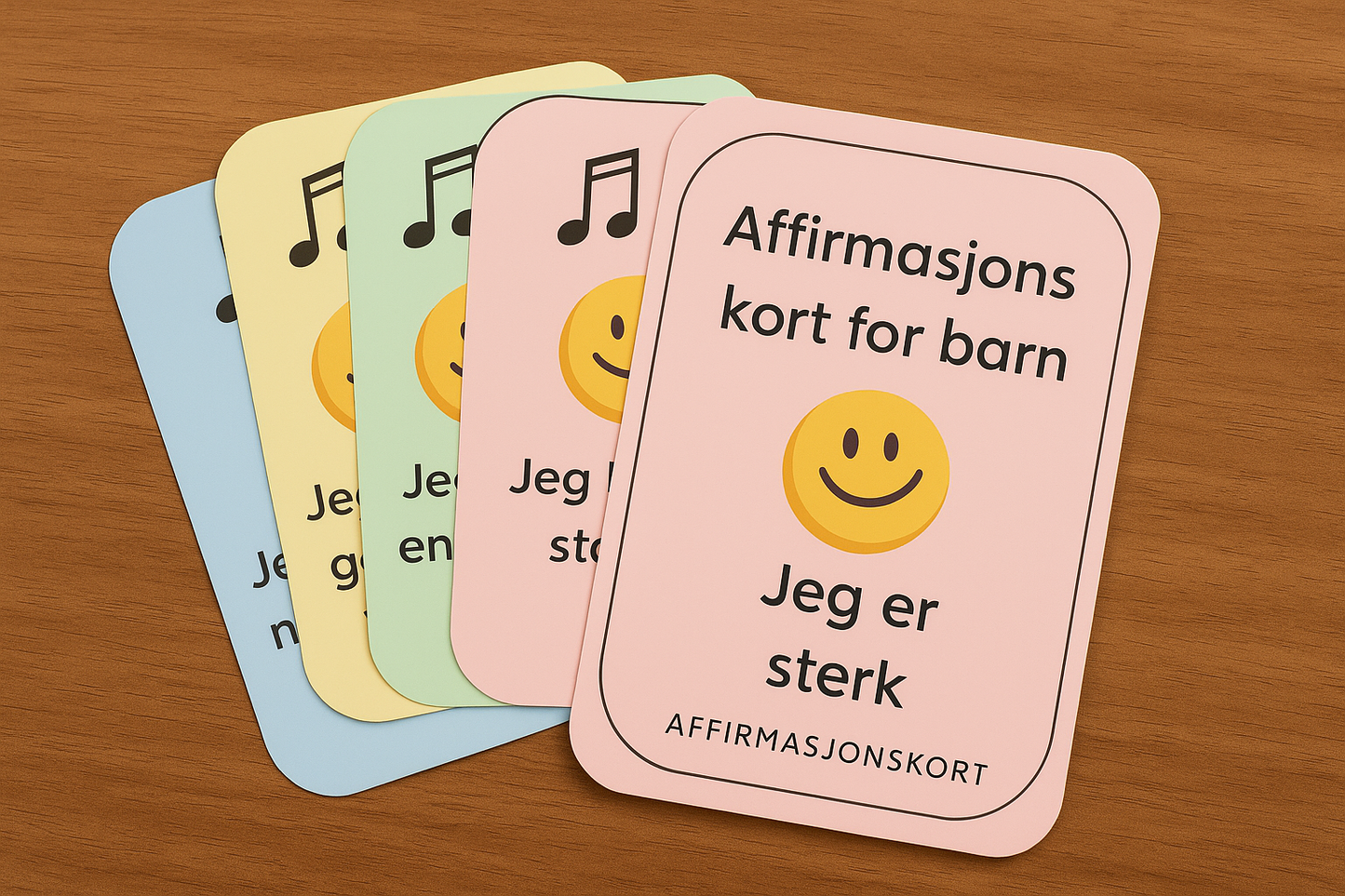 🇳🇴  "26 Affirmasjonskort for barn – styrker små hjerter 💖 (PDF)"/ 🇬🇧  " 26 Affirmation Cards for Children - Strengthen Little Hearts 💖 (PDF)"
