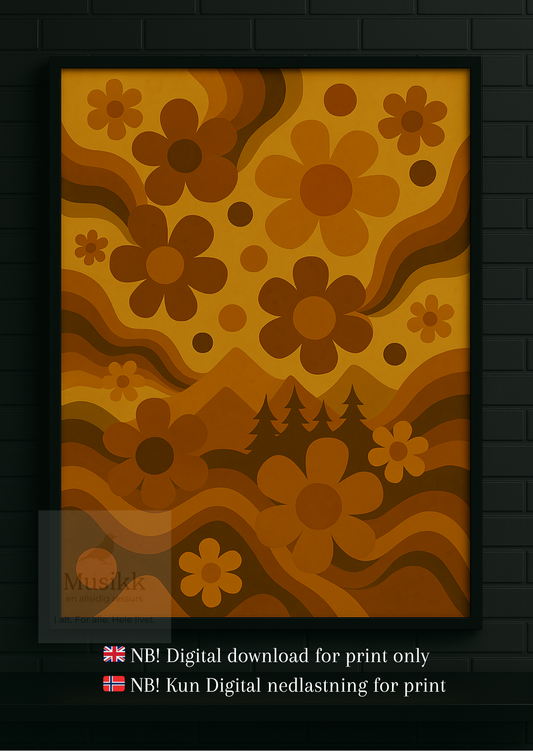 🇧🇻 Retro Blomster plakater "PDF" / 🇬🇧 Retro Bloom poster "PDF"