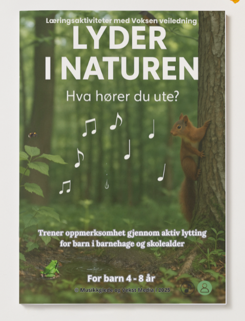 🇧🇻 Lyder i Naturen for barn 4 - 8 år! Læringsaktiviteter med voksen veiledning. PDF hefte - For utskrift eller digital bruk.