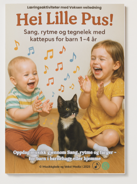 🇧🇻 Hei lille Pus! Et kreativt hefte for: Lærings aktiviteter med voksen veiledning 1 - 4 år! Lastes ned som PDF, og skrives enkelt ut hjemme, barnehagen eller skolen