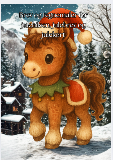🇳🇴 Julehilsen, julebrev, julemaler for utskrift i pdf format