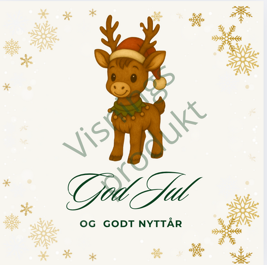 🇳🇴 🎄 Perfekt 2 siders julekort for digitale hilsener!  (uten kopisikret vannmerket) Utskriftbart PDF design.