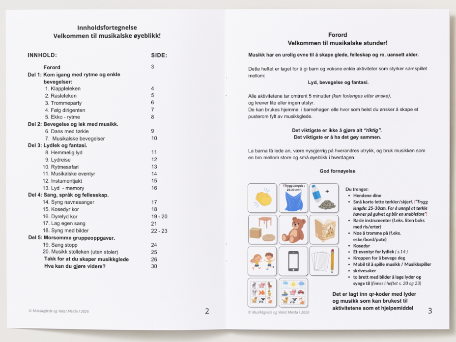 20 musikalske stunder som skaper ro og glede for barn 1 - 8 år! (PDF)