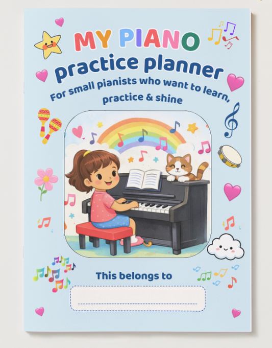 30-Day Piano Practice Challenge & Planner Bundle "English" PDF Print